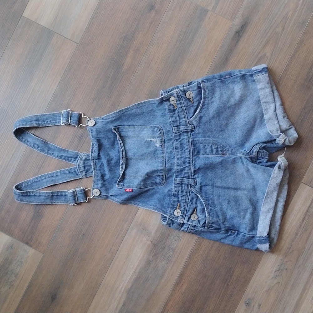 Girls Levi's Denim Short Overalls
